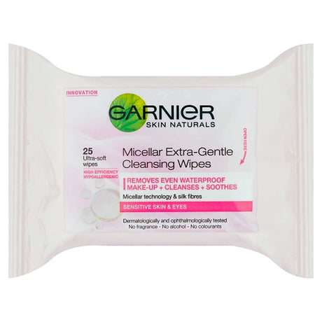 Garnier Micellar Extra-Gentle Cleansing Wipes 25s