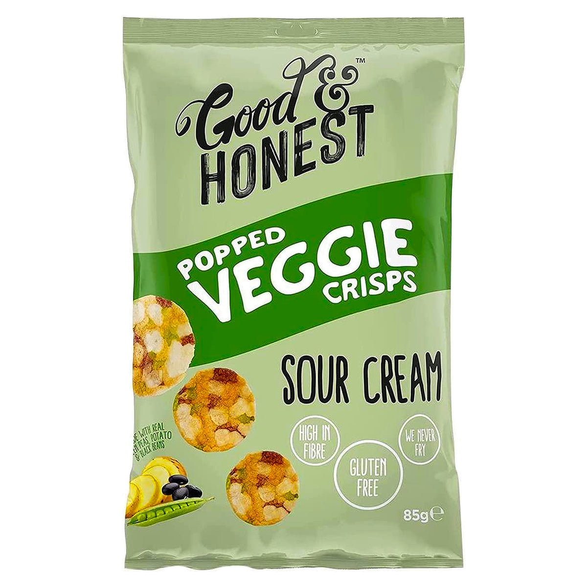 Good & Honest Popped Veggie Chips Sour Cream (85G)