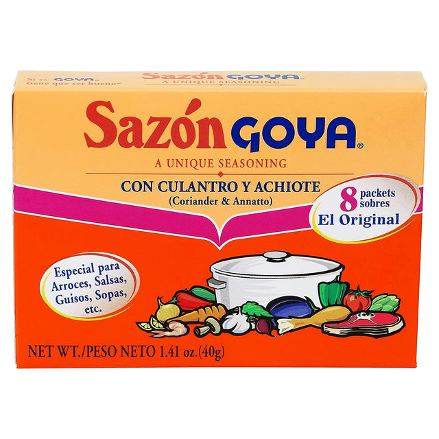 Goya Sazon Coriander & Annatto Seasoning 40G (1.41Oz)