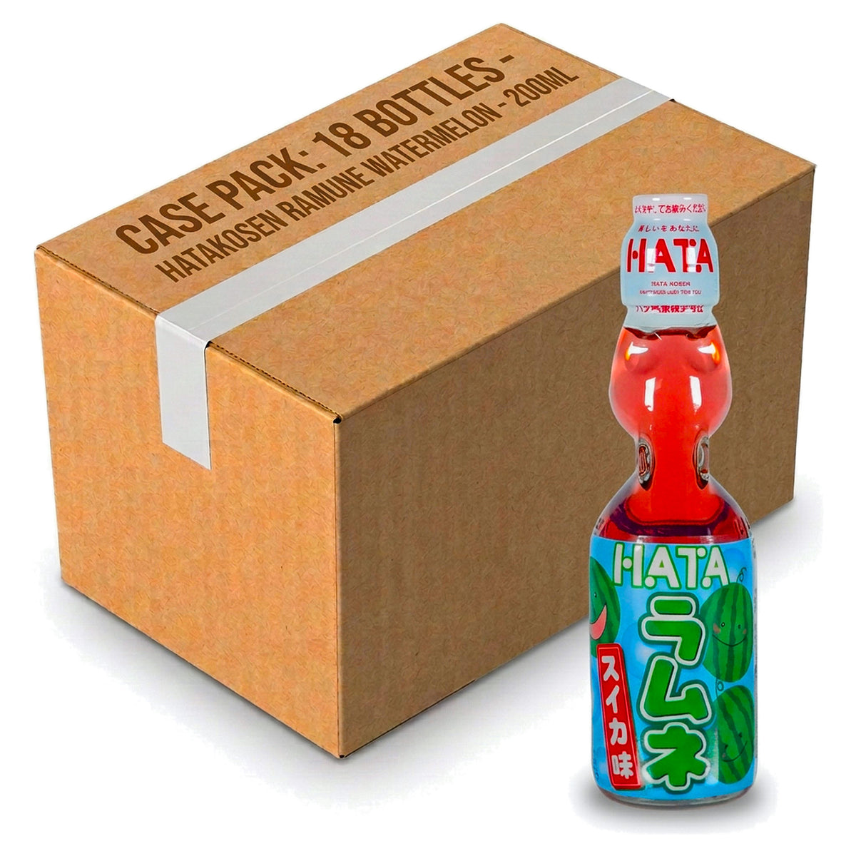 Hatakosen Ramune Watermelon 200ML (Case of 18)