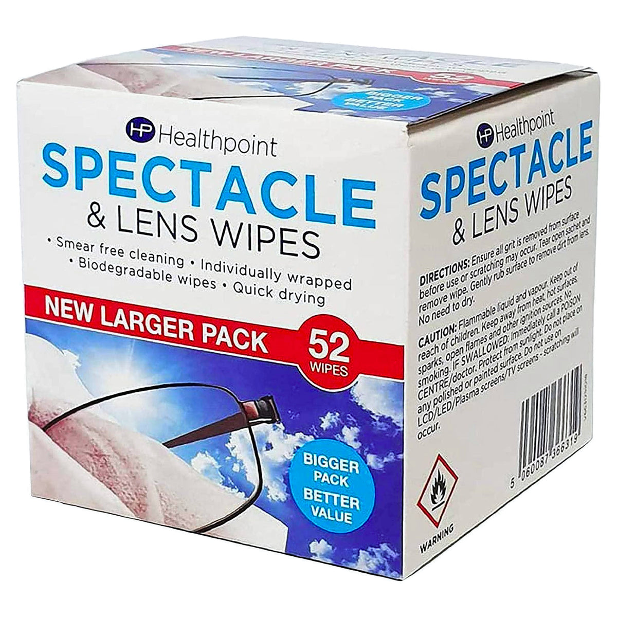 Healthpoint Spectacle & Lens Wipes 52S