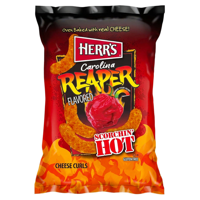 Herr'S Carolina Reaper Flavoured Cheese Curls 6.5Oz (170G)