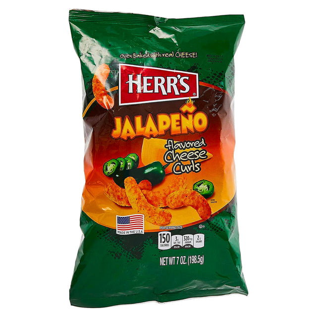 Herrs Jalapeno Cheese Curls 7Oz (198G)
