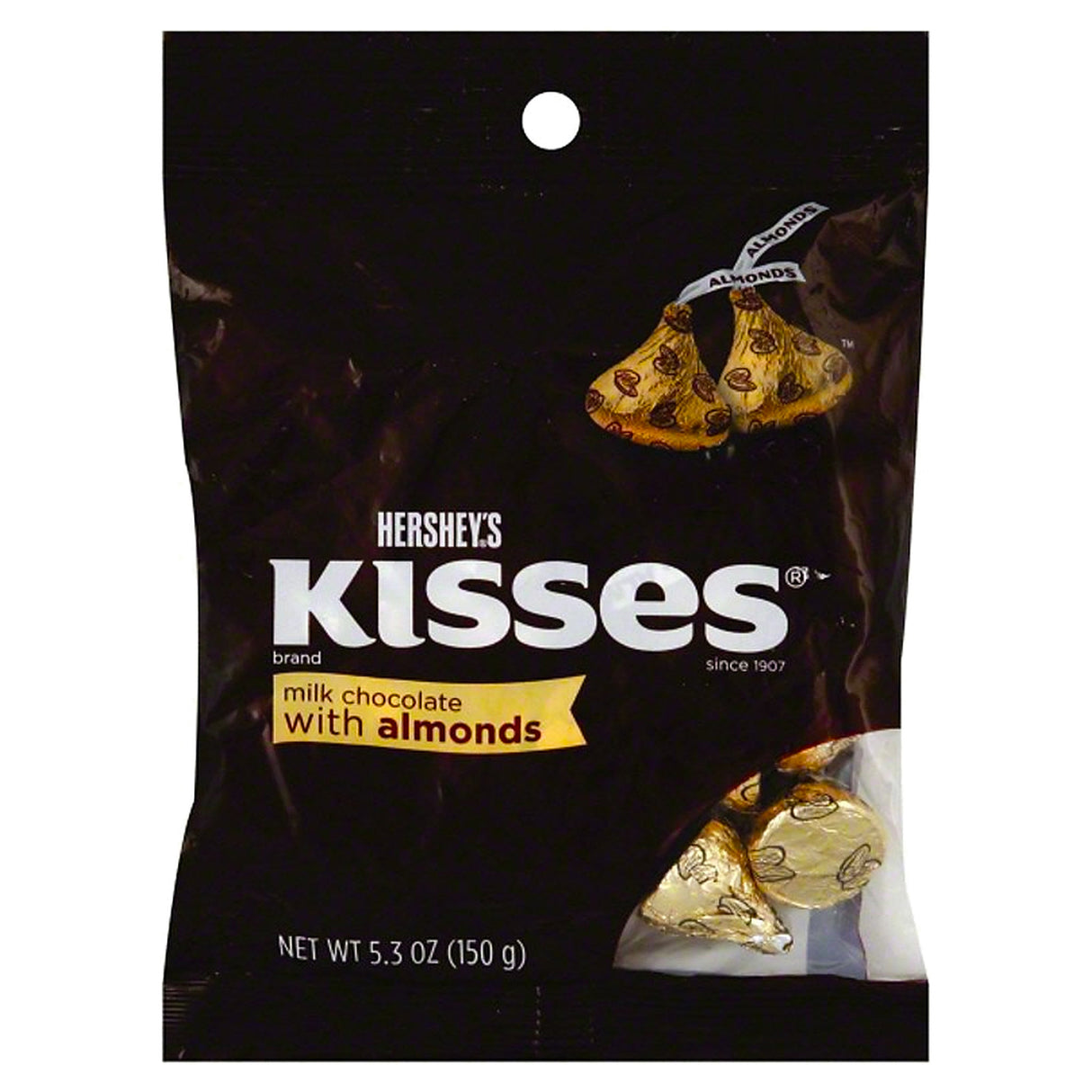 Hershey's Milk Chocolate Kisses with Almonds 150G