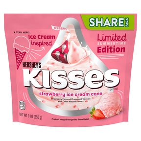 Hershey's Kisses Strawberry Ice Cream Cone 9oz