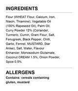 Verified ingredient panel