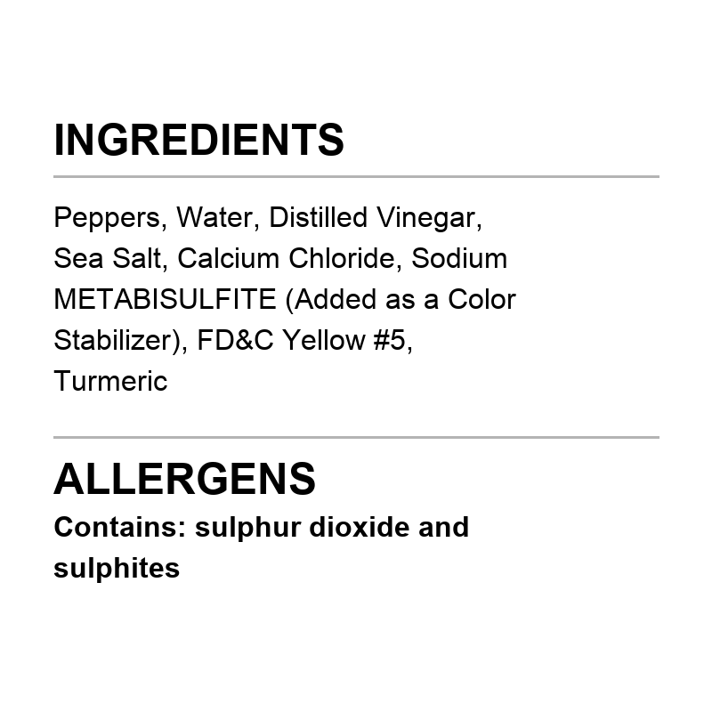 Verified ingredient panel