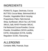 Verified ingredient panel