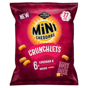 Jacobs Mini Cheddar Crunchlets Cheddar & Caramelised Onion 6X17G