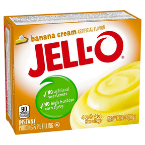 Jell-O Banana Cream Pudding Instant Mix 3.4Oz