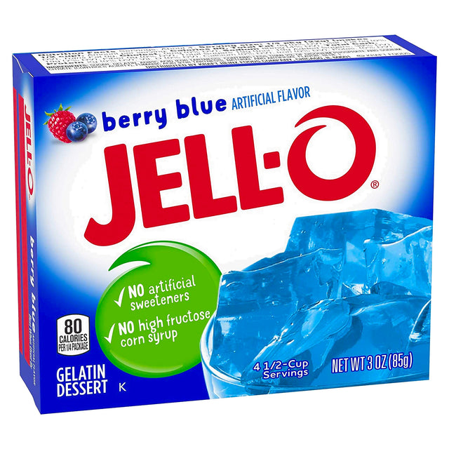 Jell-O Berry Blue Gelatin 3Oz (85G)