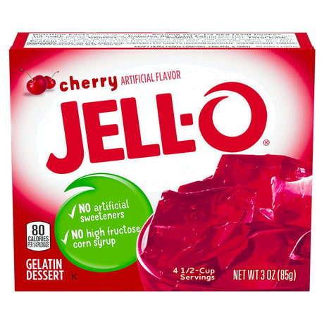 Jell-O Cherry Gelatin 3Oz (85G)