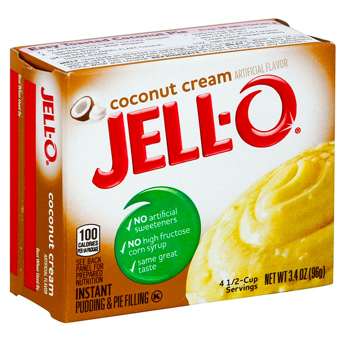 Jell-O Coconut Cream Pudding Instant Mix 3.4oz