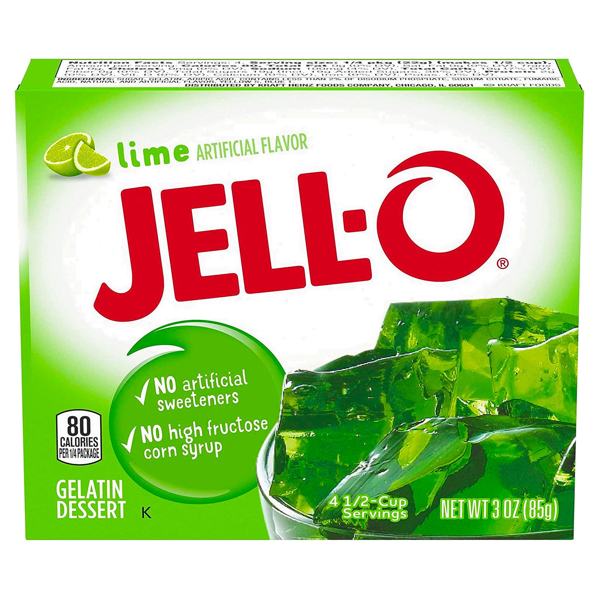 Jell-O Lime Gelatin 3Oz (85G)