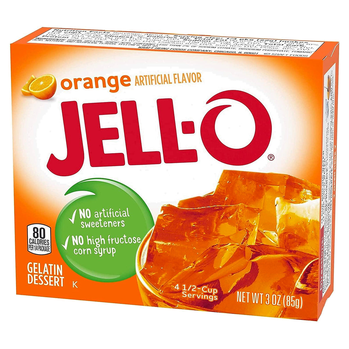 Jell-O Orange Gelatin 3Oz (85G)