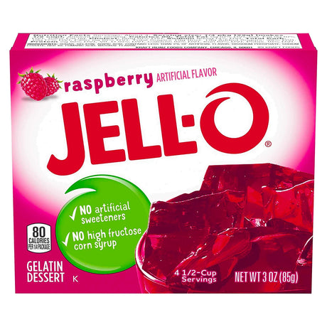 Jell-O Raspberry Gelatin 3Oz (85G)