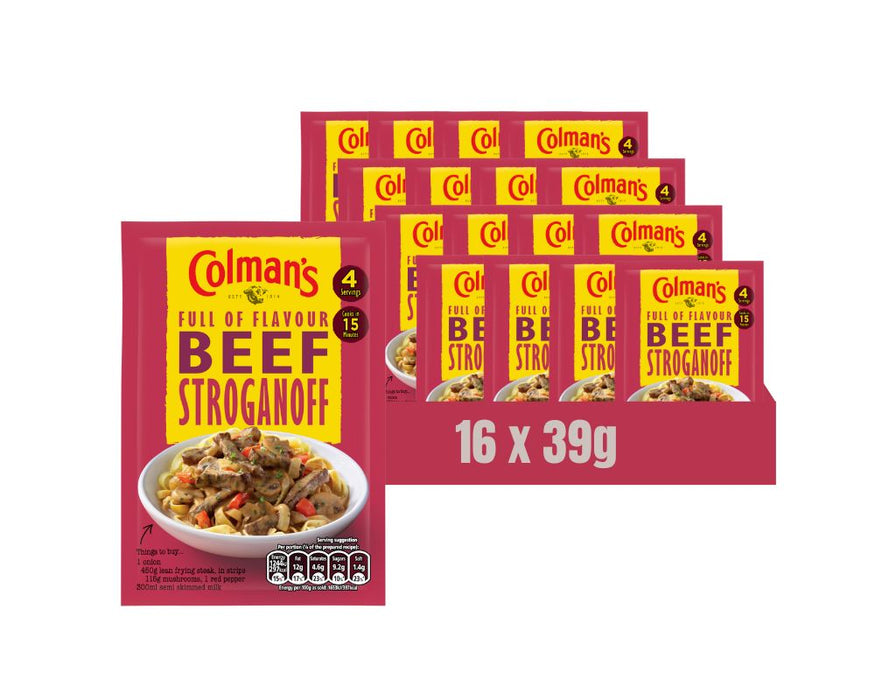 Colman's Beef Stroganoff Mix Sachet 39G (Case of 16)