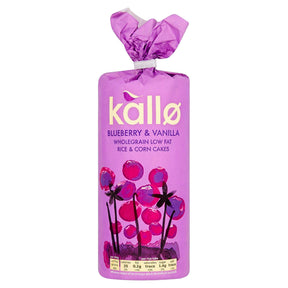 Kallo Blueberry & Vanilla Rice & Corn Cakes 131G