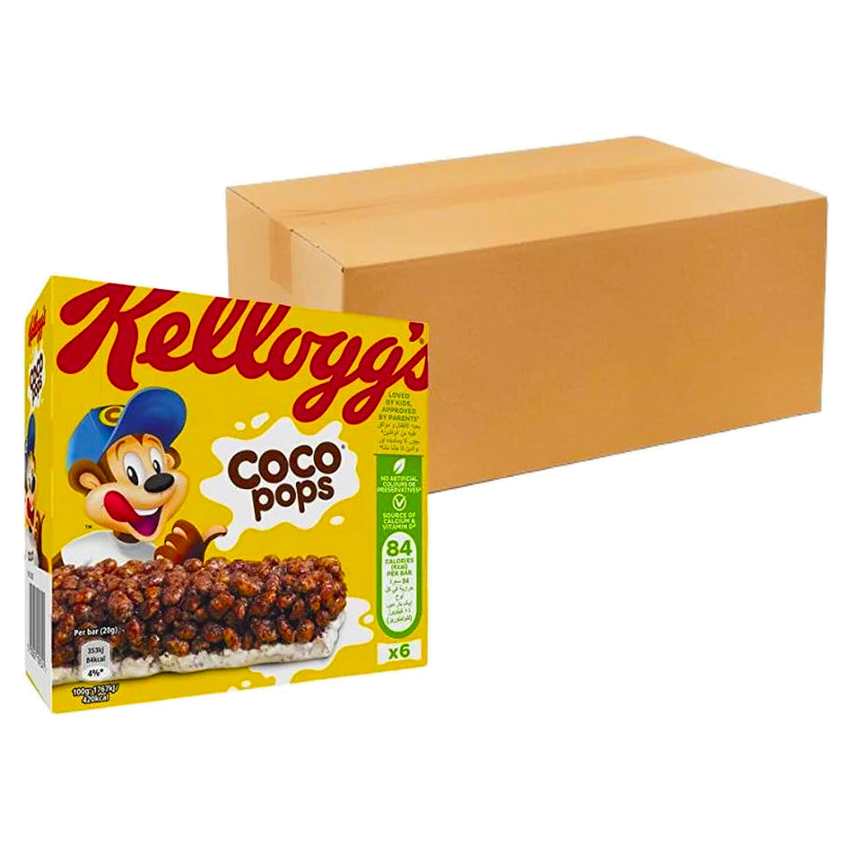 Kellogg's Coco Pops Snack Bar 6x20G (Case of 14)