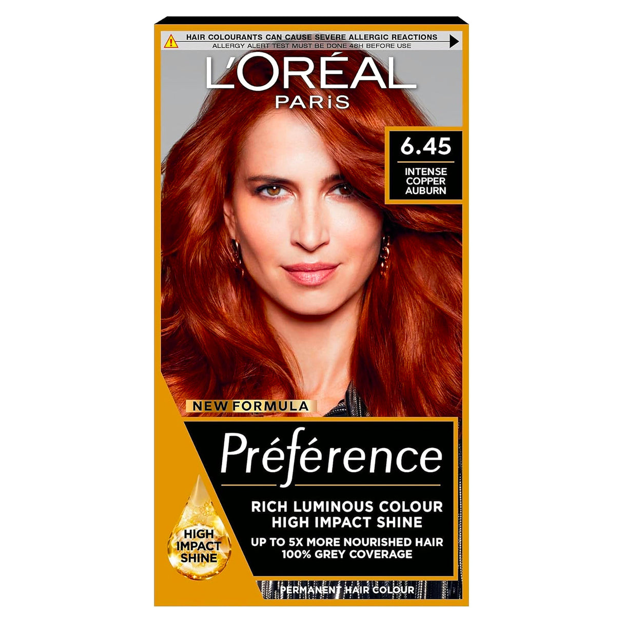 L'Oreal Paris Preference Permanent Hair Dye Intense Copper Auburn 6.45