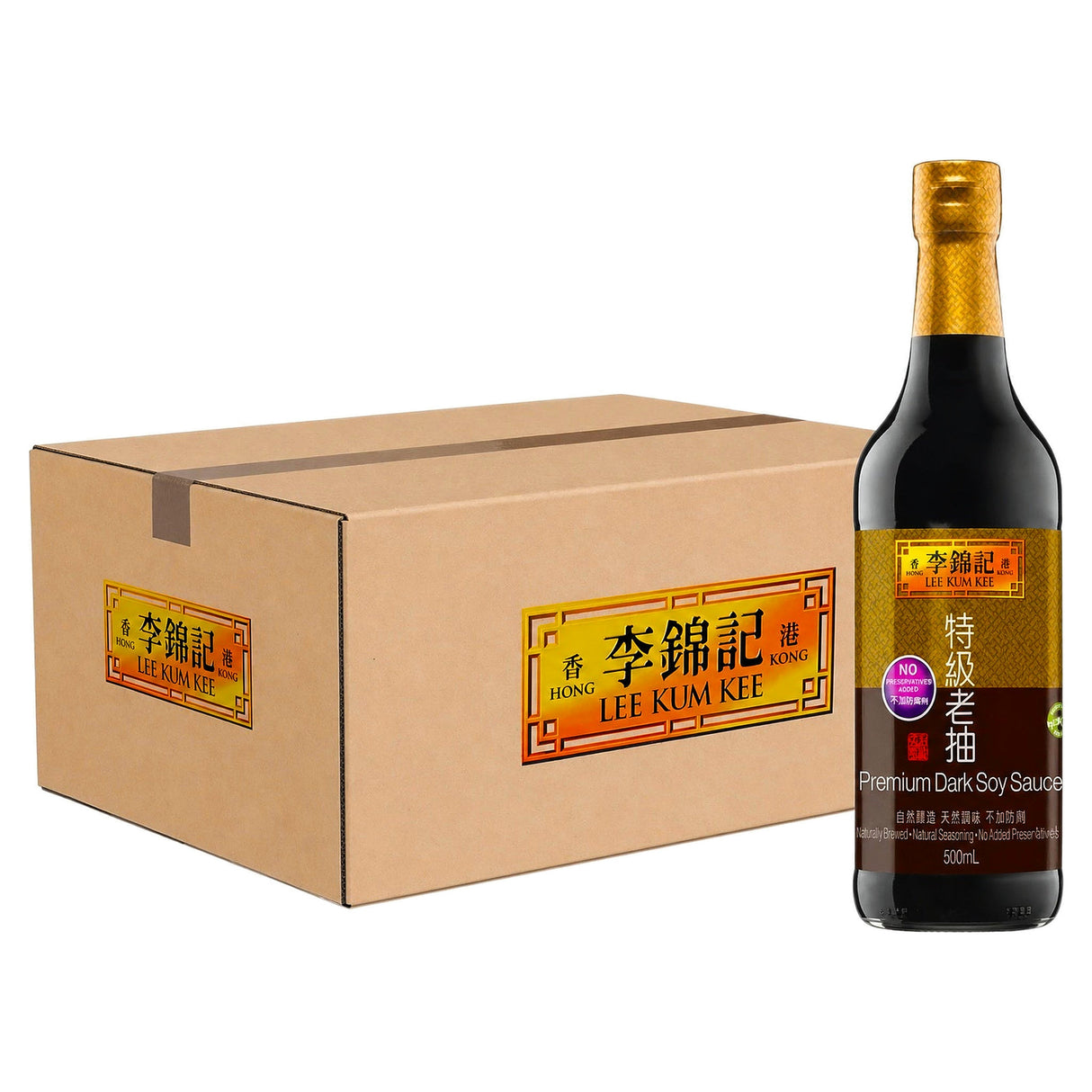 Lee Kum Kee Premium Dark Soy Sauce 500Ml (Case of 12)