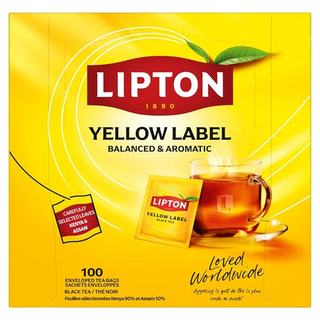 Lipton Tea Bags Yellow Label String & Tag 100s