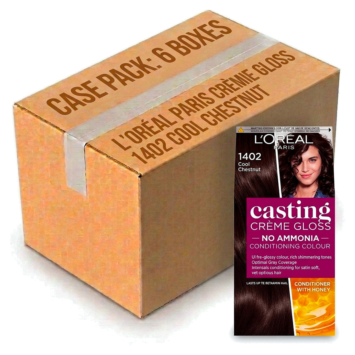 L'Oreal Paris Hair Dye 1402 Cool Chestnut (Case of 6)