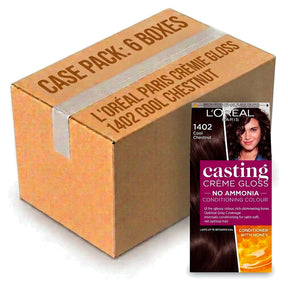 L'Oreal Paris Hair Dye 1402 Cool Chestnut (Case of 6)