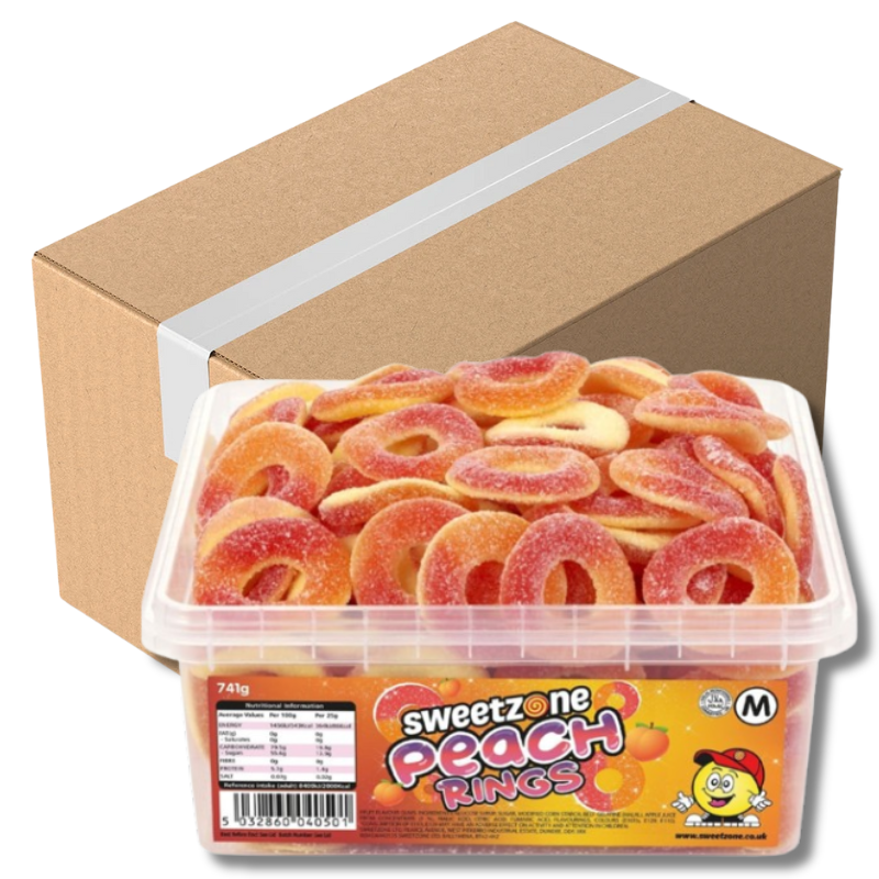 Sweetzone Peach Rings 800G (Case of 6)