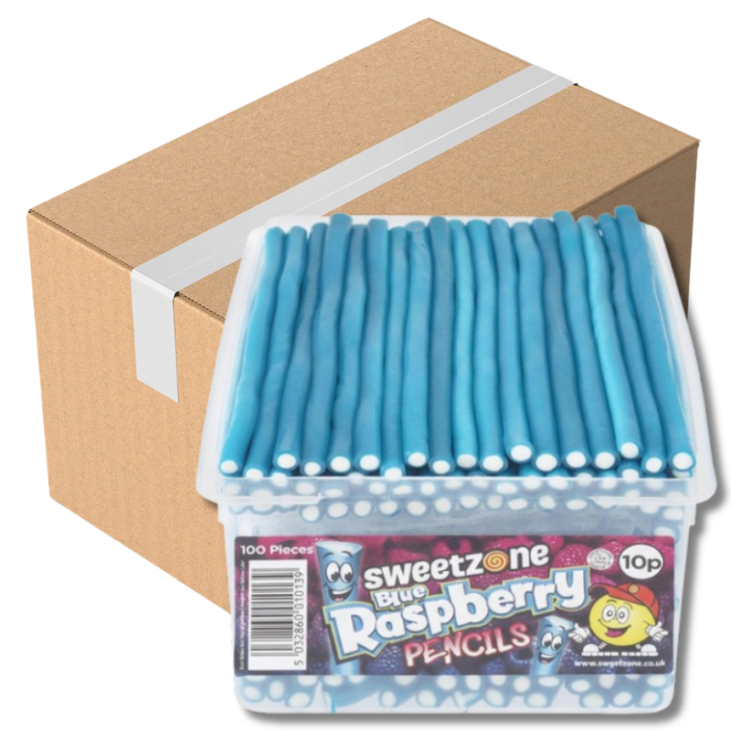 Sweetzone Blue Raspberry Pencils 1.1KG (Case of 8)