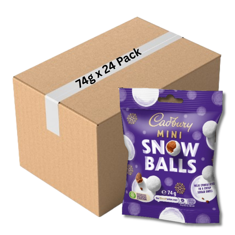 Cadbury Dairy Milk Bag Snowballs 74G (Case of 24)