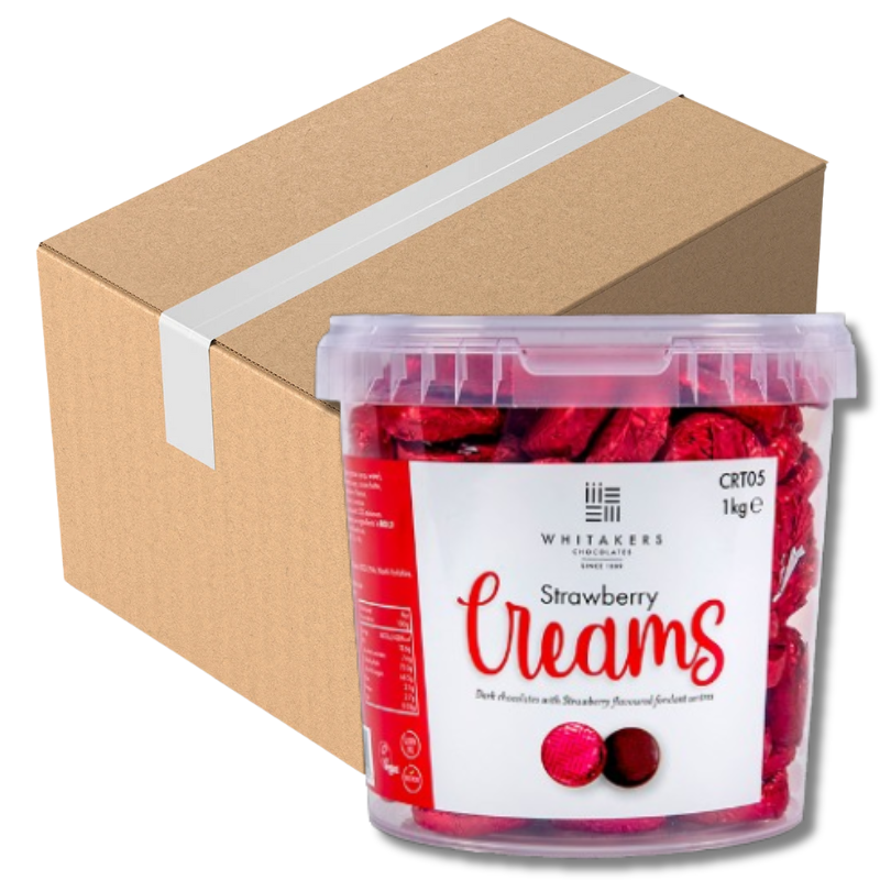 Whitakers Strawberry Fondant Creams 1KG (Case of 6)