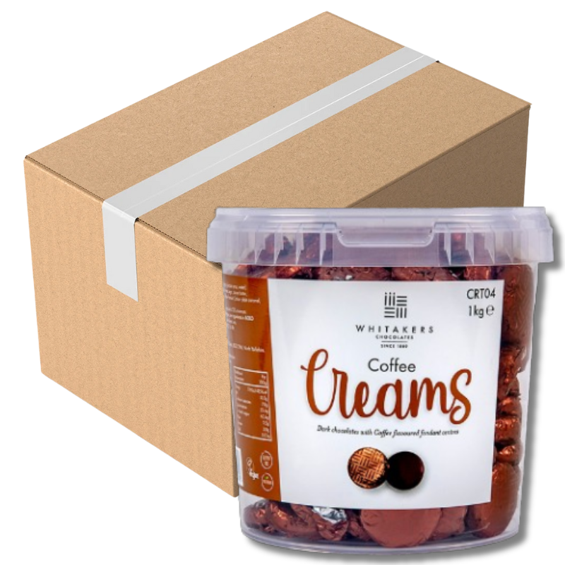Whitakers Fondant Dark Chocolate Coffee Creams 1KG (Case of 6)