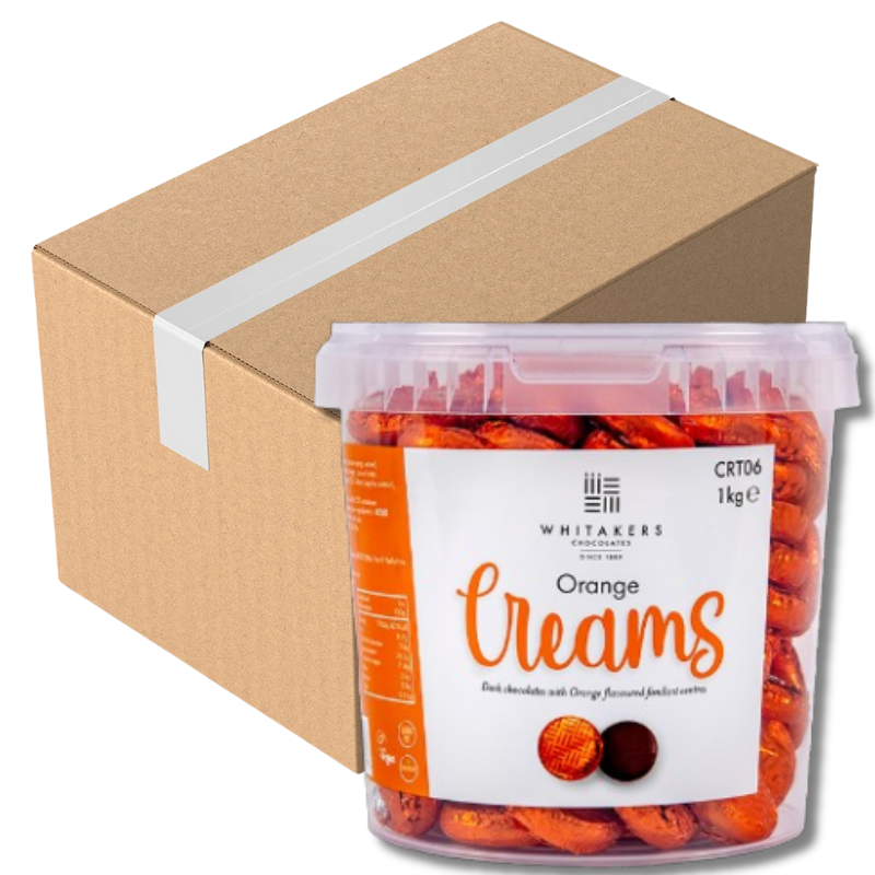 Whitakers Dark Chocolate Orange Fondant Creams 1KG (Case of 6)