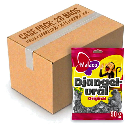 Malaco Djungelvral Salty Liquorice 90G (Case of 28)