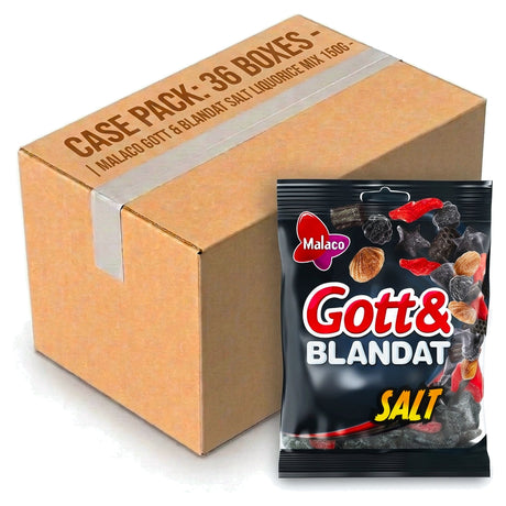 Malaco Gott & Blandat Salt Liquorice Mix 150G (Case of 36)