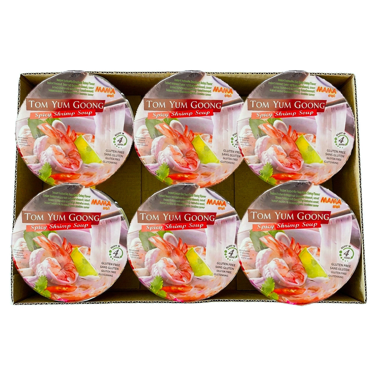 Mama Thai Shrimp Tom Yum Goong Rice Noodle 70G (Pack of 6)