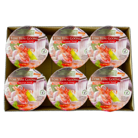 Mama Thai Shrimp Tom Yum Goong Rice Noodle 70G (Pack of 6)