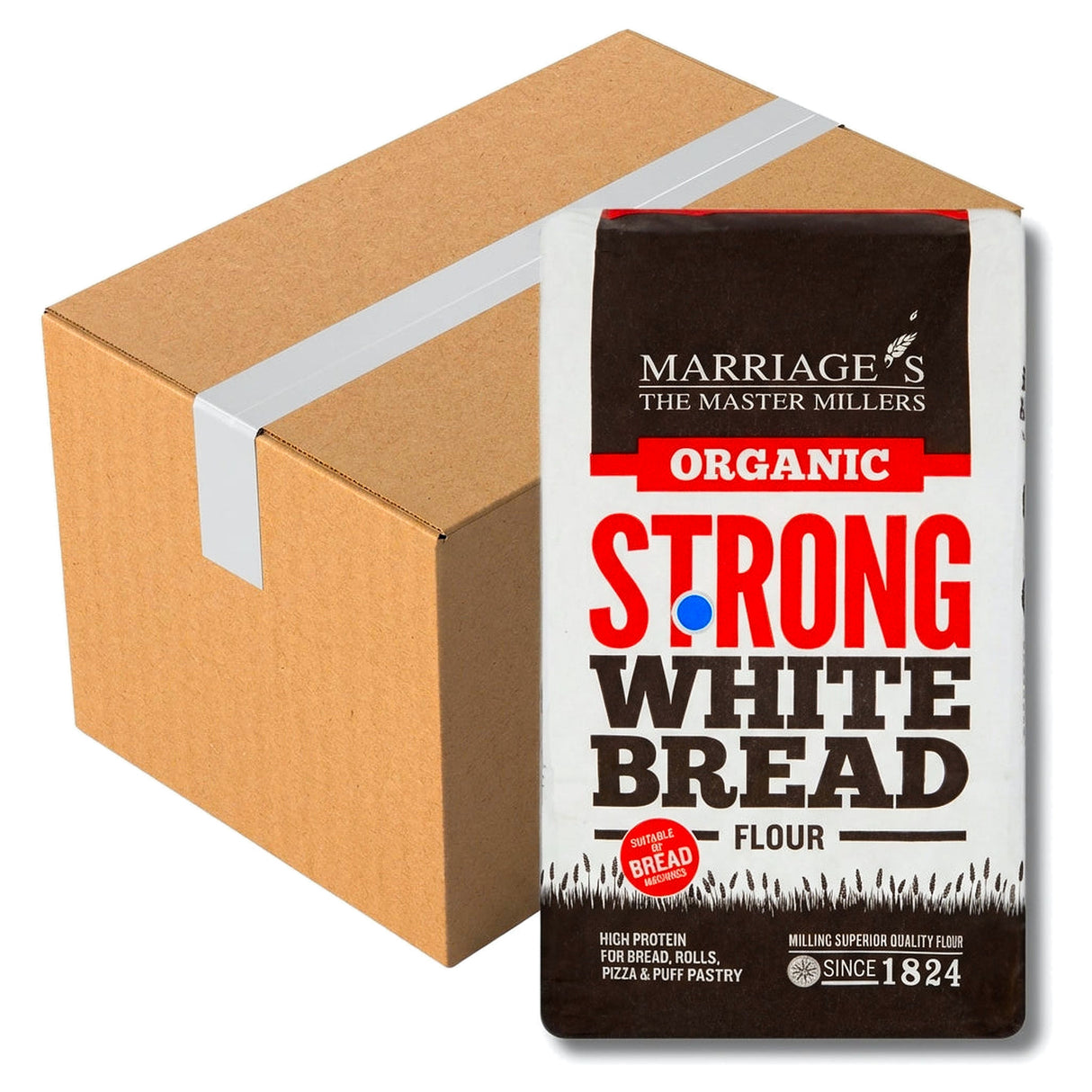 Marriages Millers Organic Strong White 1KG (Case of 6)