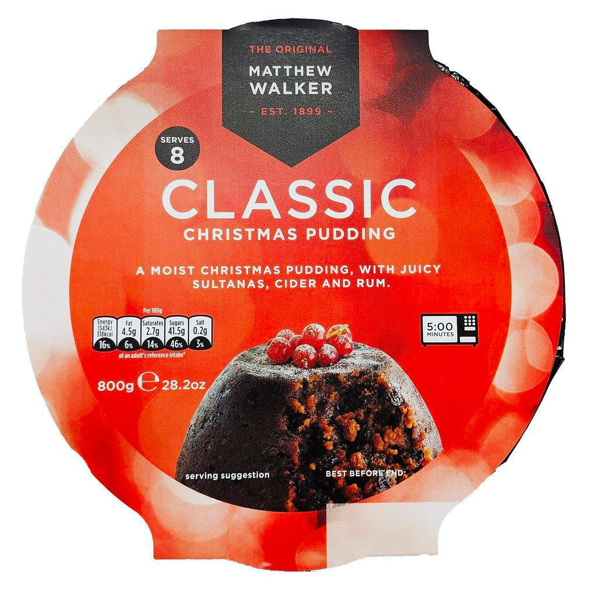 Matthew Walker Classic Christmas Pudding 800G