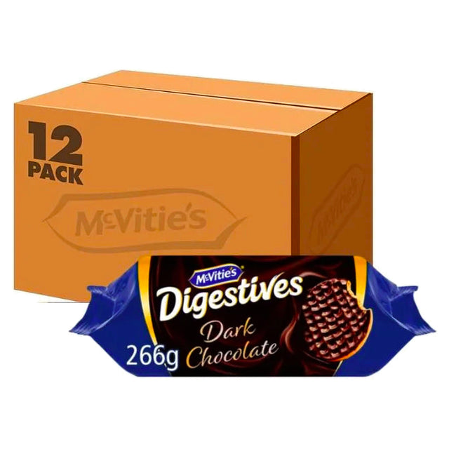 McVitie's Dark Chocolate Digestives 266G (Case of 12)