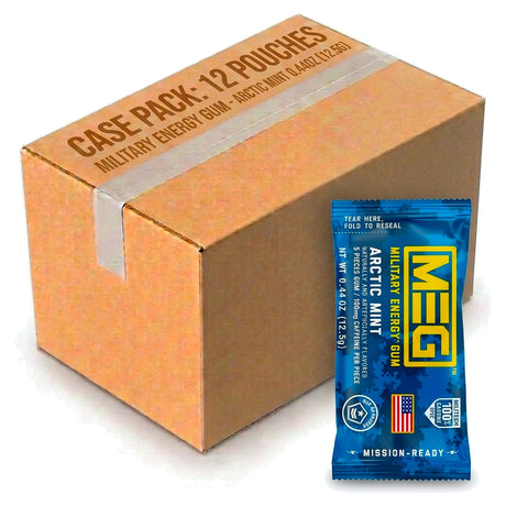 Military Energy Gum Pouch Arctic Mint 0.44oz (12.5g) (Case of 12)