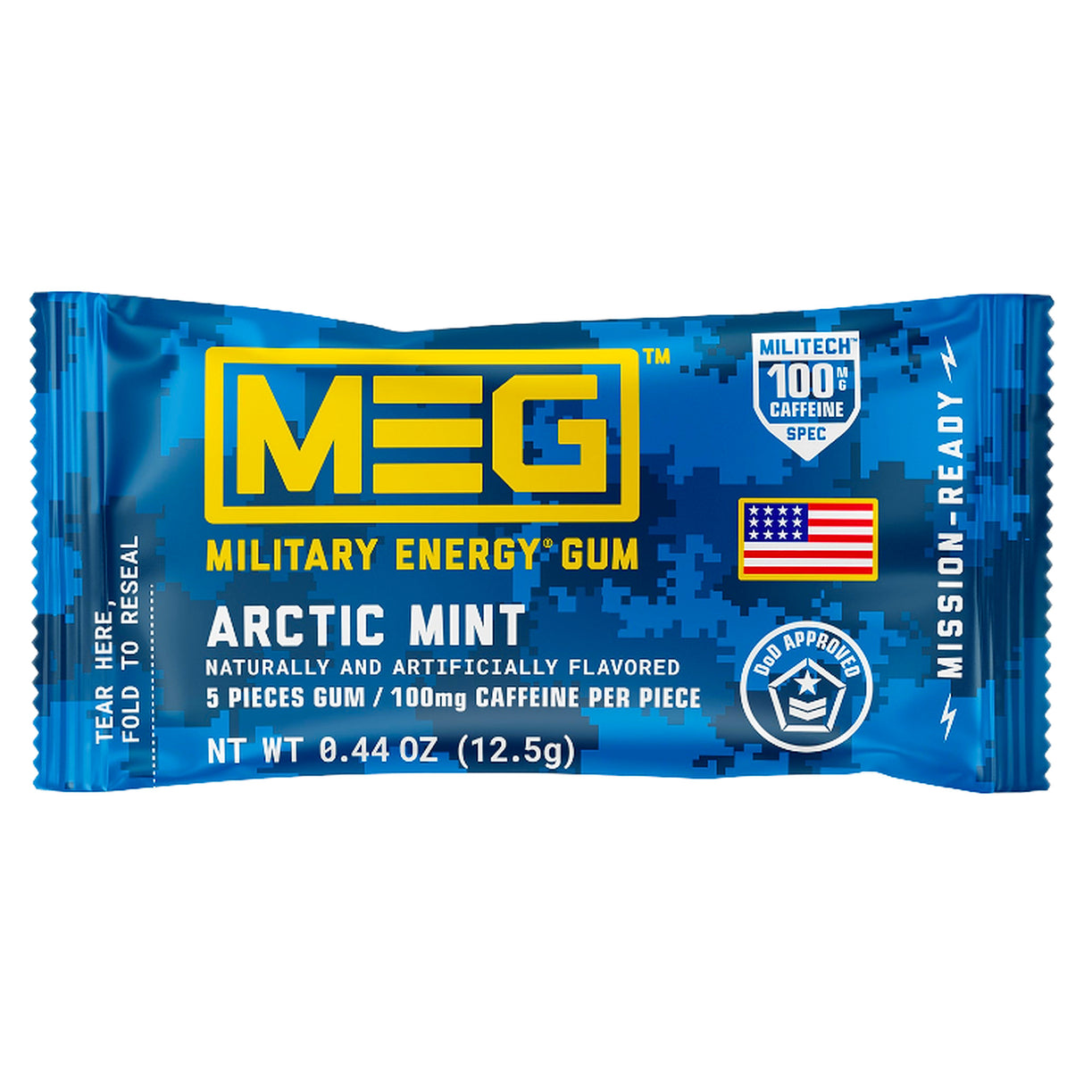 Military Energy Gum Pouch Arctic Mint 0.44oz (12.5g)