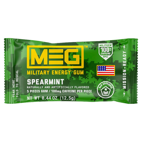 Military Energy Gum Pouch Spearmint 0.44oz (12.5g)