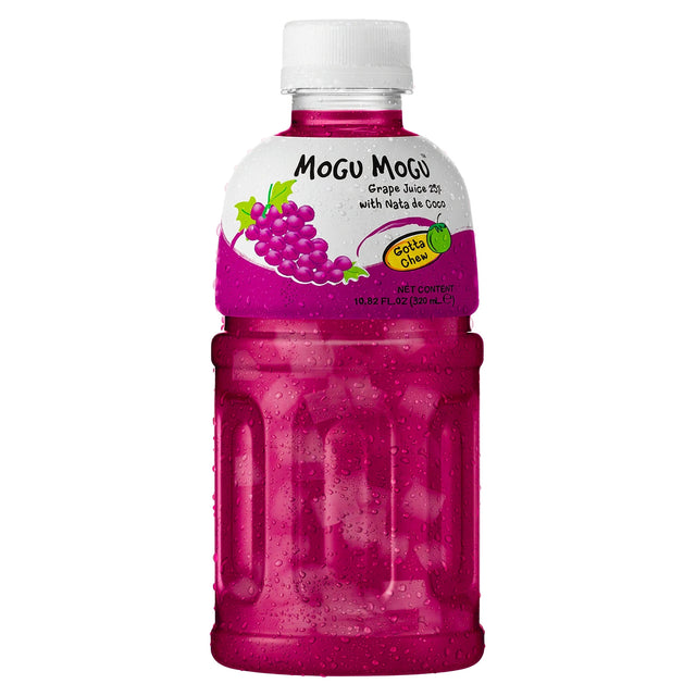 Mogu Mogu Drink With Nata De Coco Grape Flavour 320Ml