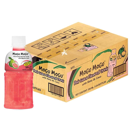 Mogu Mogu Drink With Nata De Coco Pink Guava Flavour 320Ml (Case of 24)