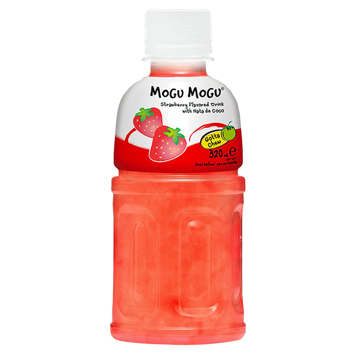 Mogu Mogu Drink With Nata De Coco Strawberry Flavour 320Ml