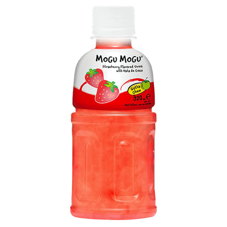 Mogu Mogu Drink With Nata De Coco Strawberry Flavour 320Ml