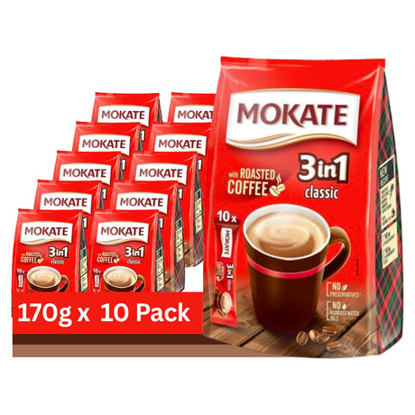 Mokate 3 In 1 Classic 10 Pack (170G) (Case of 10)
