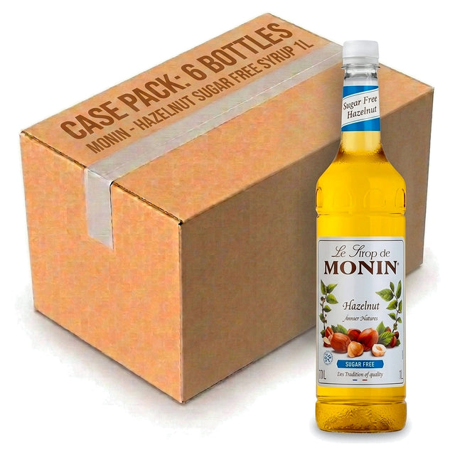 Monin Hazelnut Sugar Free Syrup 1L (Case of 6)